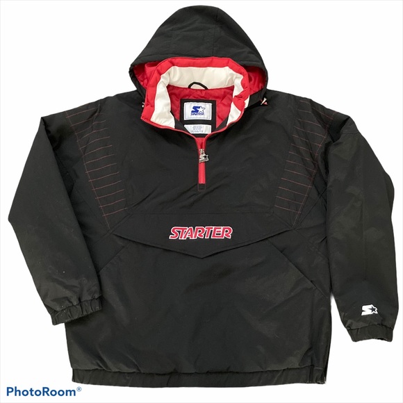 STARTER Other - Starter XL Black Pullover Jacket  Hood New $225.00